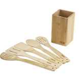 Набор 5 предметов с подставкой, бамбук