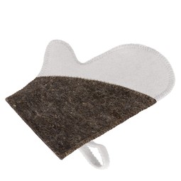Набор 3-х предметный «Колокольчик» (шапка с вышивкой, коврик белый, рукавица)